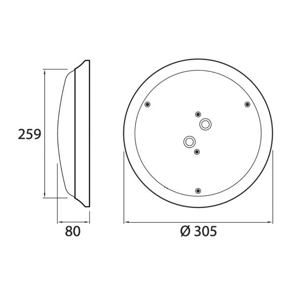 Plafond Airam Rio Radar Sensor 12W, 1000 lm - SPEED LIGHT