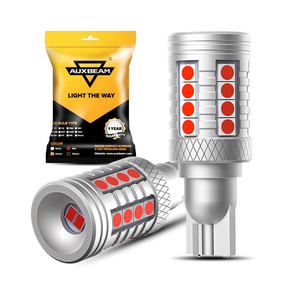 921 912 LED Bulbs Cargo Light High Mount Stop 3rd Brake Light Combo, White & Strobe Red Kit | 4 Bulbs