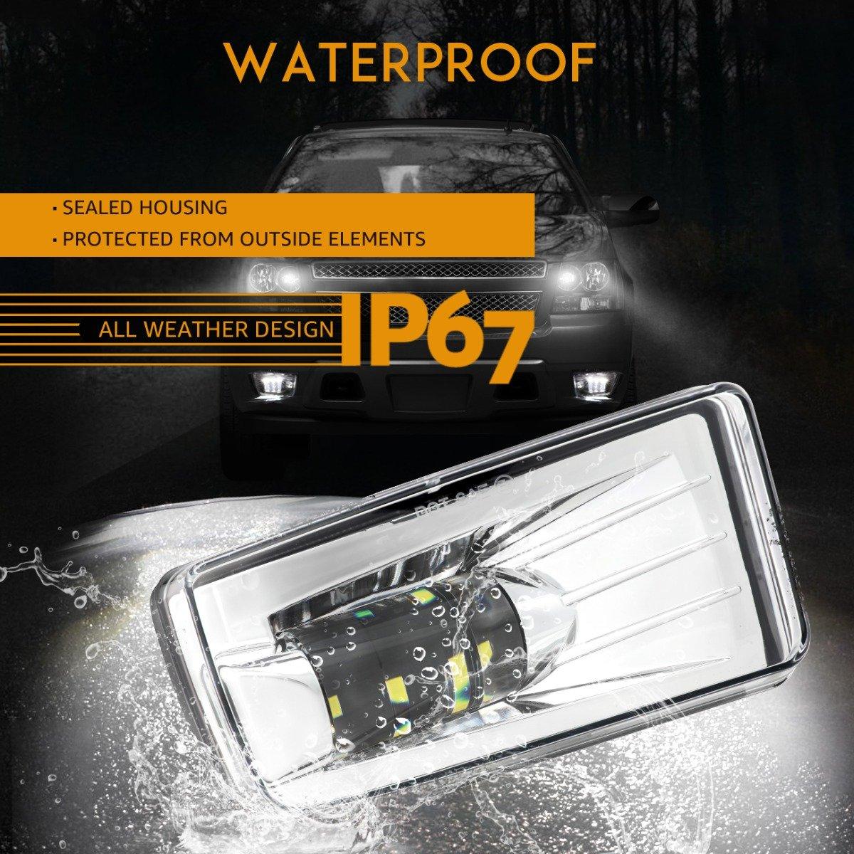 (2pcs/set) 36W Chrome LED Fog Lights 5202 for GMC YUKON 2015-2016