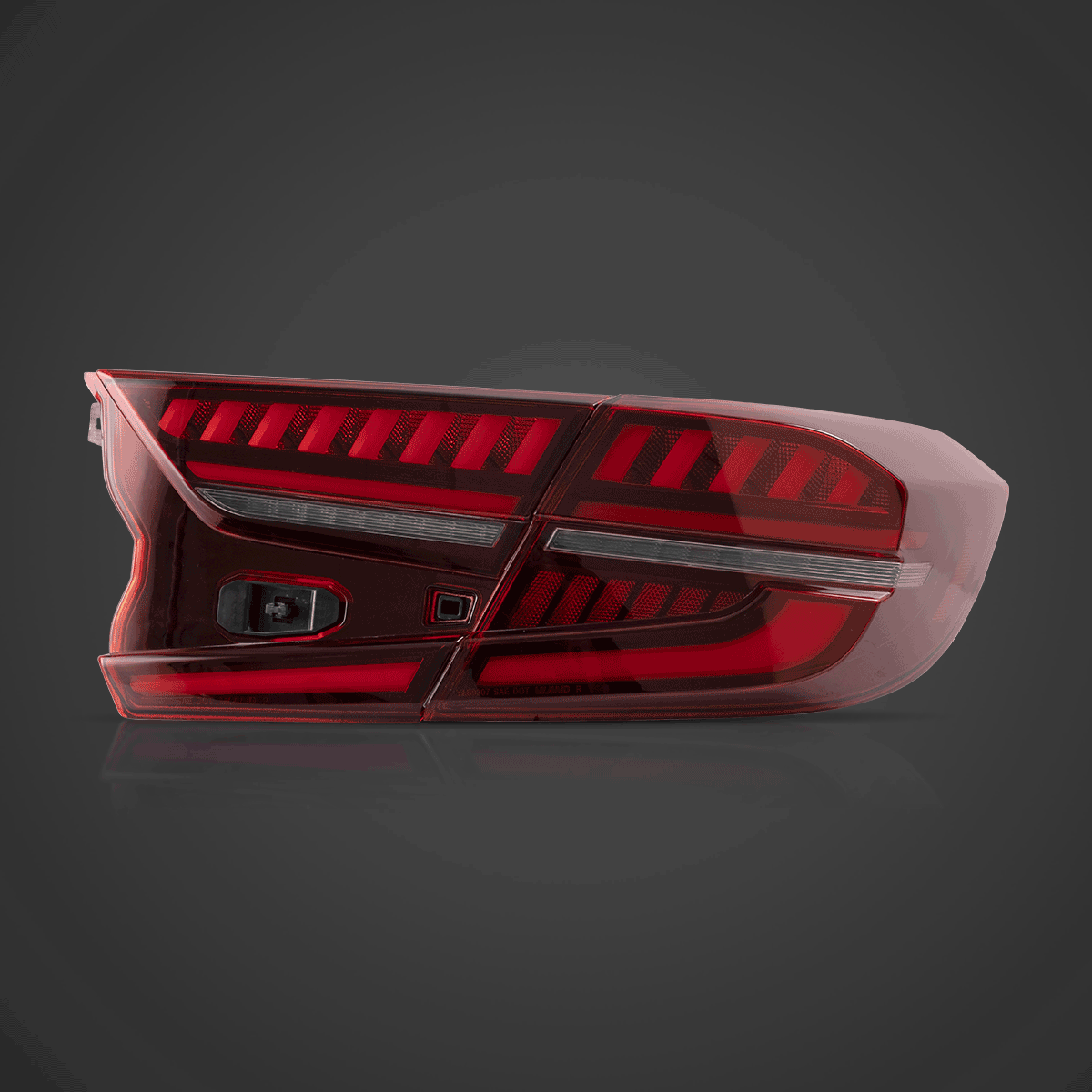 LED Tail Light Assembly With Full LED Dynamic Welcome Lighting For 2018-2022 Honda Accord 10th Gen