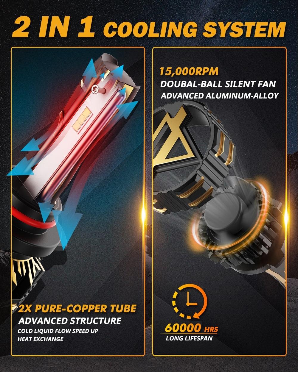 For 2022 Toyota Corolla 9005 9006 LED Headlight Bulbs Bundle