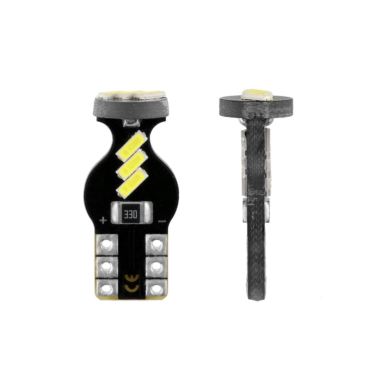 168 2825 W5W T10 LED Interior Light Bulbs 1.5W 300% Brighter 6500K White | 10 Bulbs