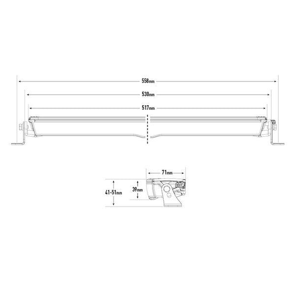 Led bar Lazer Glide PL - Curved / 52 cm / 120W / Ref. 12.5 - SPEED LIGHT