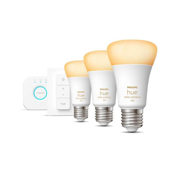 Starter kit Philips Hue White Ambience, E27, 2200-6500K, 3 pcs + Bridge + Switch - SPEED LIGHT