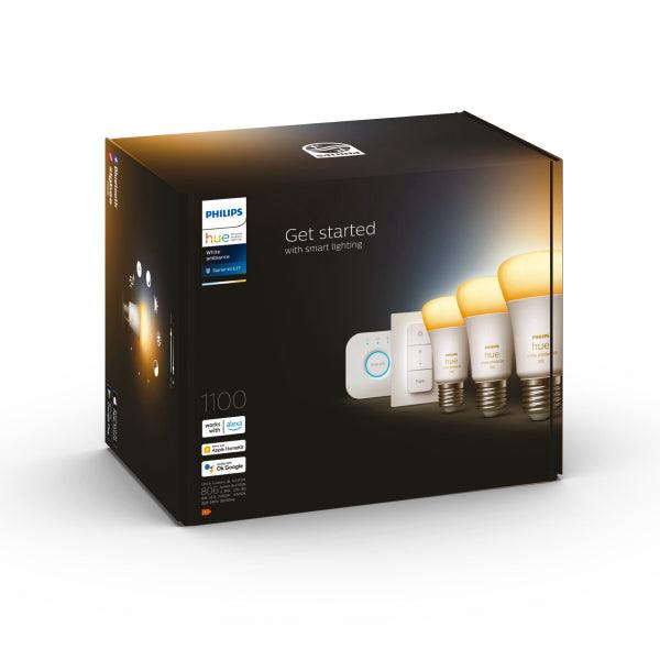 Starter kit Philips Hue White Ambience, E27, 2200-6500K, 3 pcs + Bridge + Switch - SPEED LIGHT
