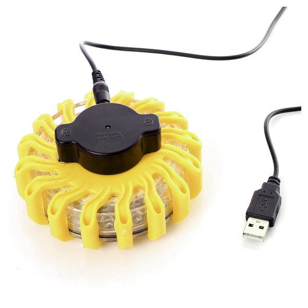 Rechargeable LED light puck Pureflare, 16 LEDs, Yellow - SPEED LIGHT