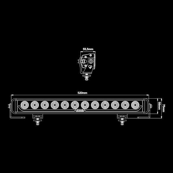 Led bar Strands Dark Knight Identity 20" V2 - Straight / 52 cm / 120W / Ref. 50 - SPEED LIGHT