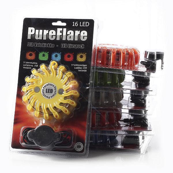 Rechargeable LED light puck Pureflare, 16 LEDs, Orange - SPEED LIGHT