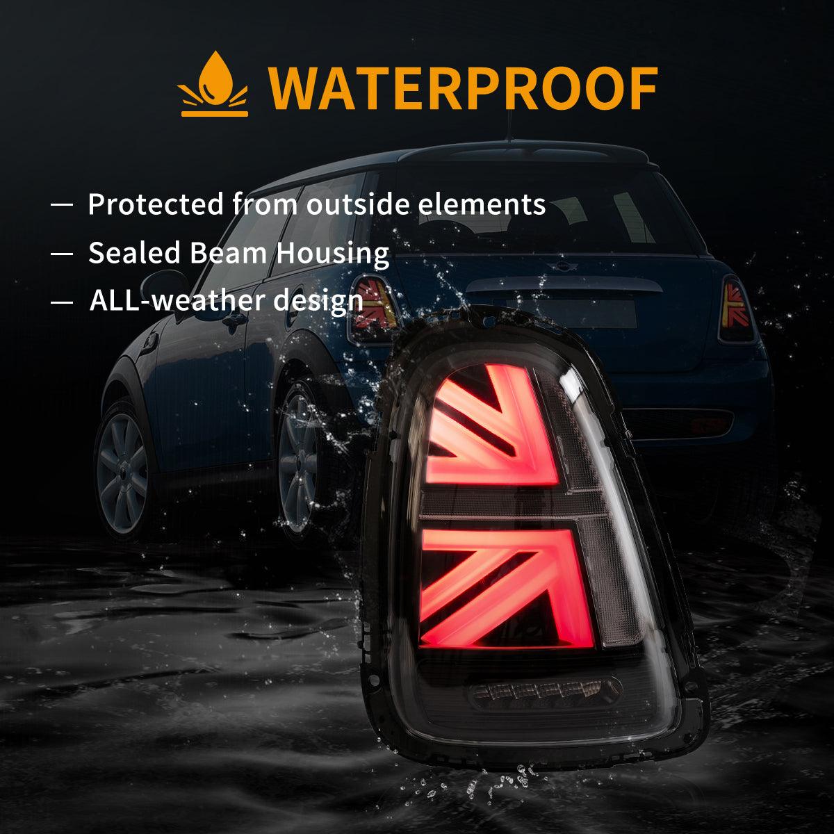 LED Tail Lights Assembly With Amber Sequential Turn Signal For 2007-2015 Mini R Series 2th Gen (R56 R57 R58 R59)