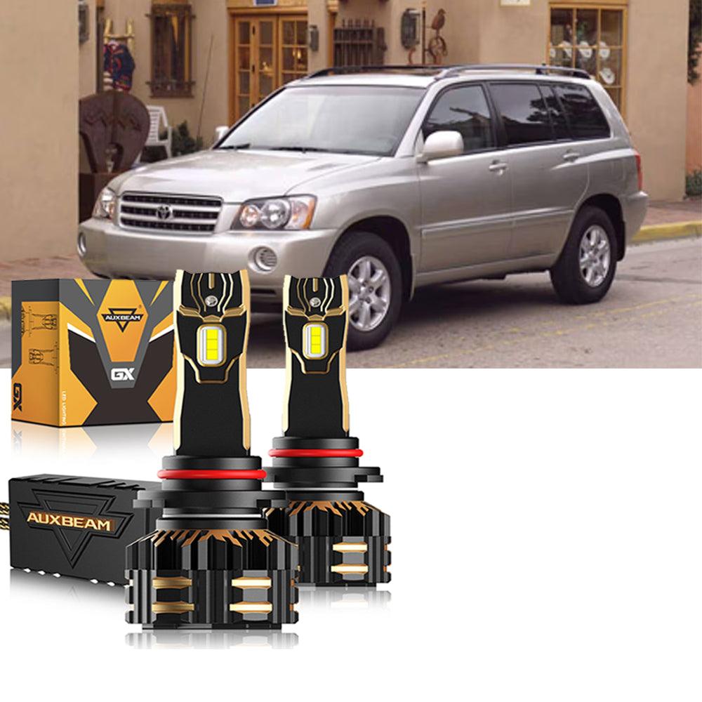 Para Toyota Highlander 2001-2003 9005 9006 Paquete de bombillas LED para faros delanteros