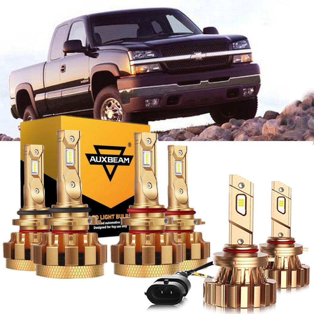 Para 2007 Chevrolet Silverado 1500 HD Classic F-16 Plus Series Canbus incorporado Grado automotriz 14000LM Bombillas LED Paquete de haz alto y bajo