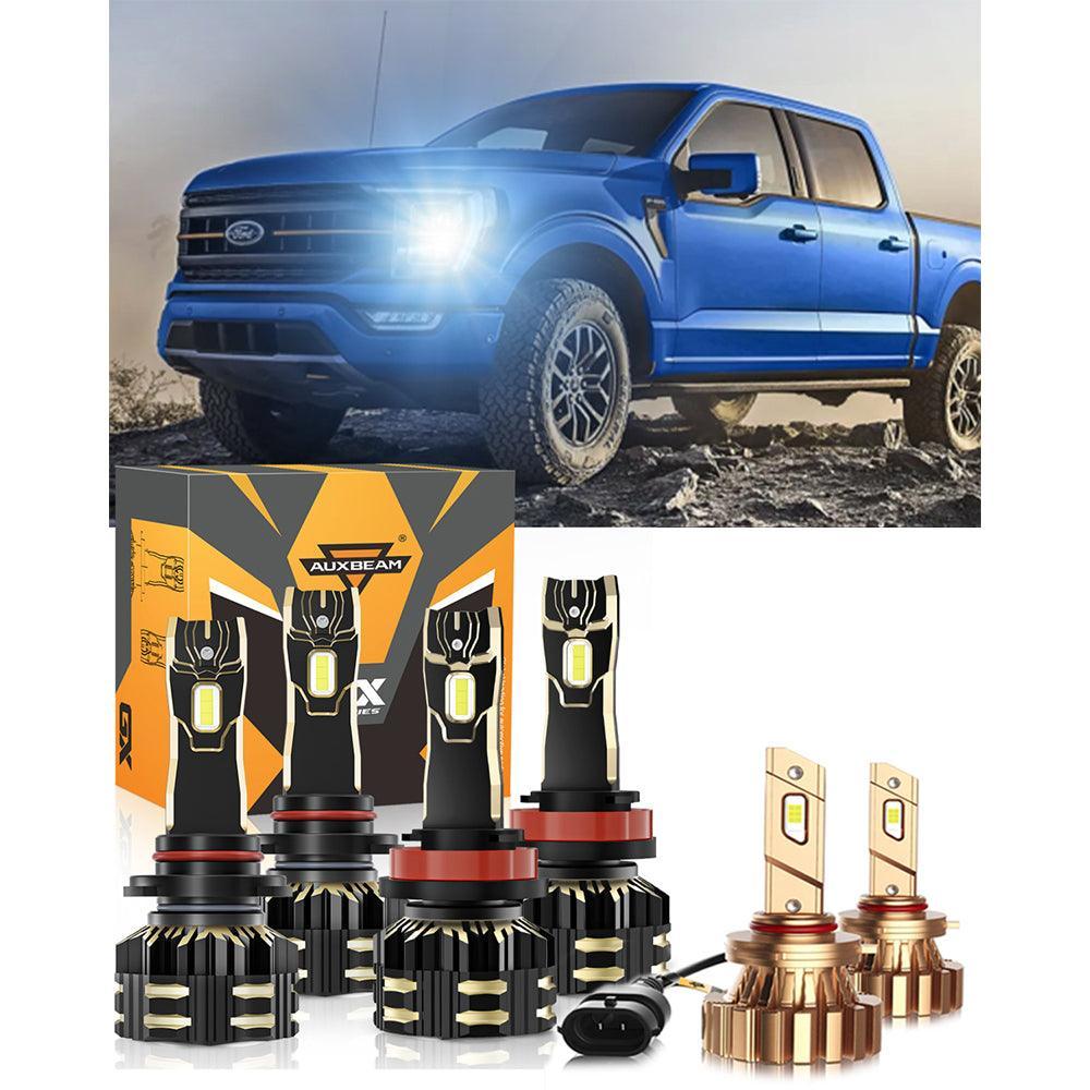 Para Ford F-150 2015-2020 9005 H11 Paquete de bombillas LED para faros delanteros 