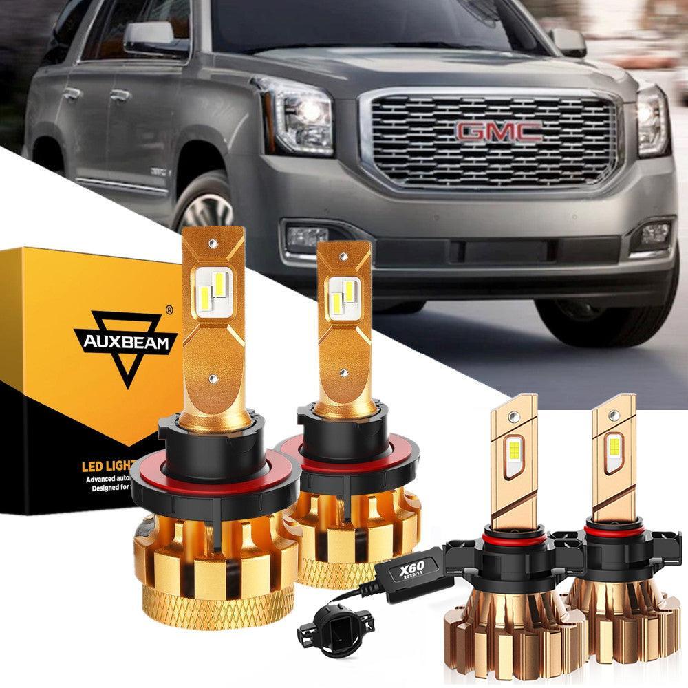 Para 2007-2014 Yukon XL 1500 F-16 Plus Series Canbus incorporado Grado automotriz 14000LM Bombillas LED Paquete de haz alto y bajo