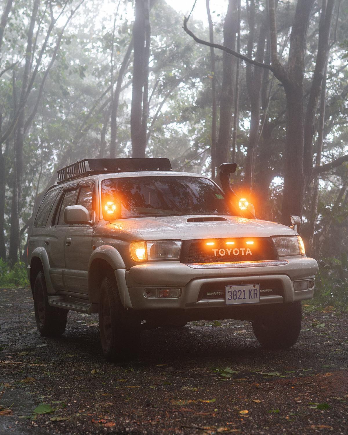 CUBE-Z Series 4 Inch LED Pod Lights Off Road Lights with White DRL &amp; Amber Turn Signal Lights
