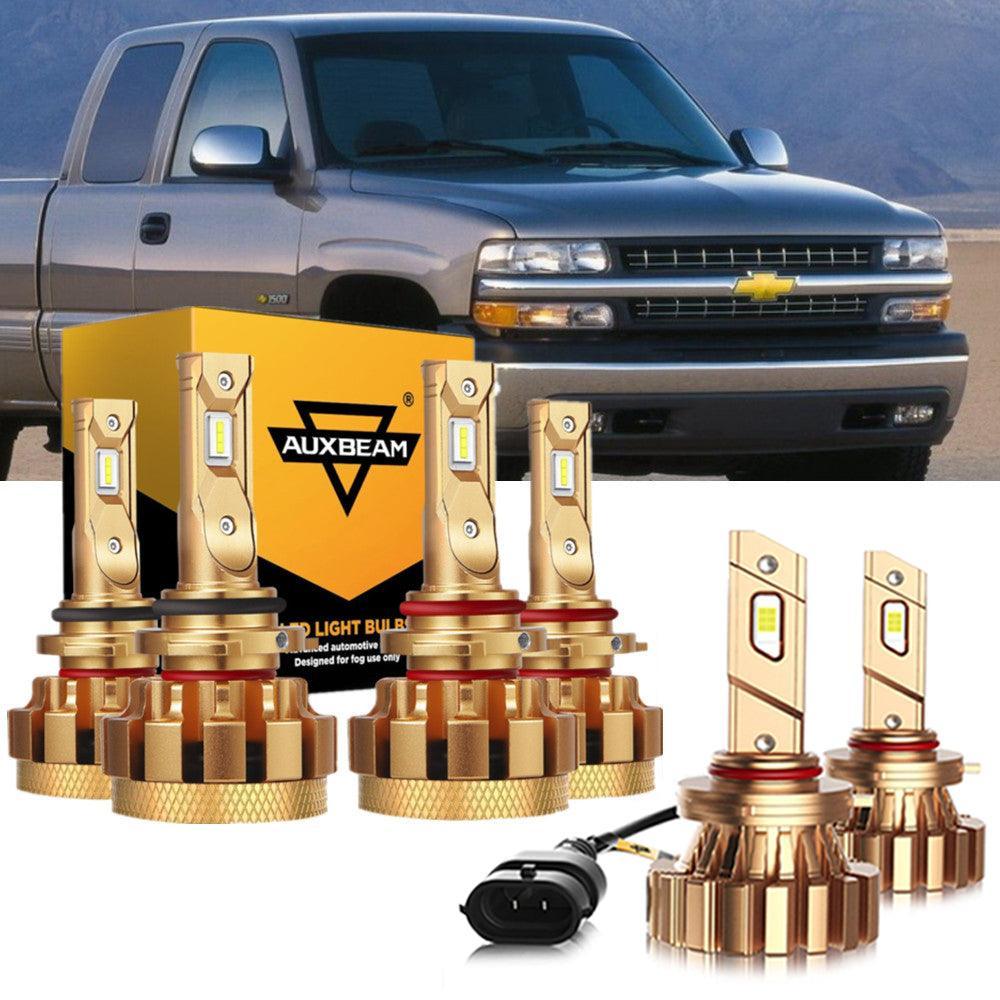 Para 2003-2006 Chevrolet Silverado 1500 F-16 Plus Series Canbus incorporado Grado automotriz 14000LM Bombillas LED Paquete de haz alto y bajo