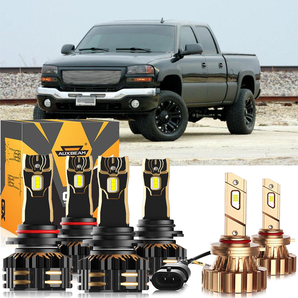 For 2003-2006 GMC Sierra 2500 HD 9005 9006 LED Headlight Bulbs Bundle