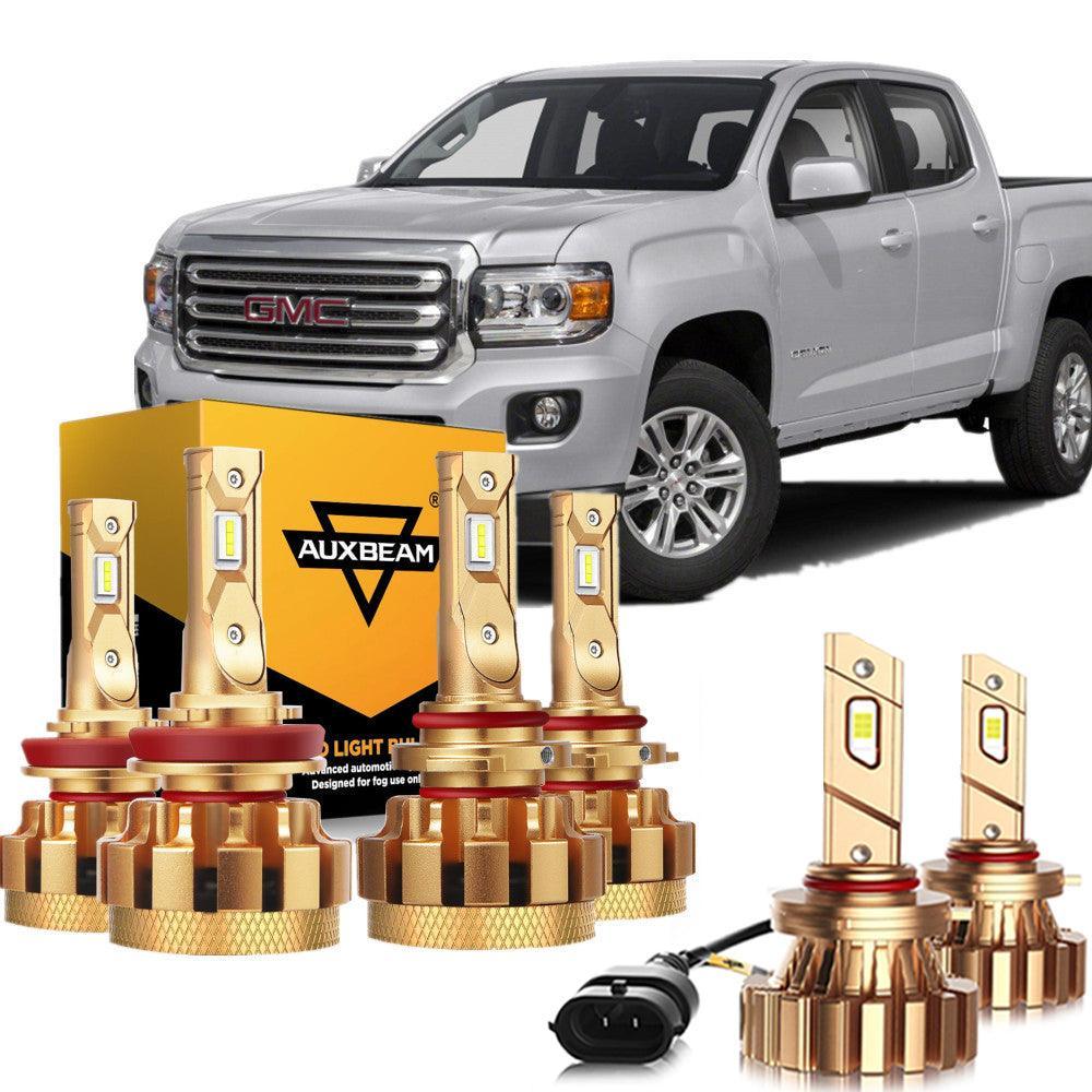 Para 2015-2019 GMC Canyon F-16 Plus Series Canbus incorporado Grado automotriz 14000LM Bombillas LED Paquete de haz alto y bajo