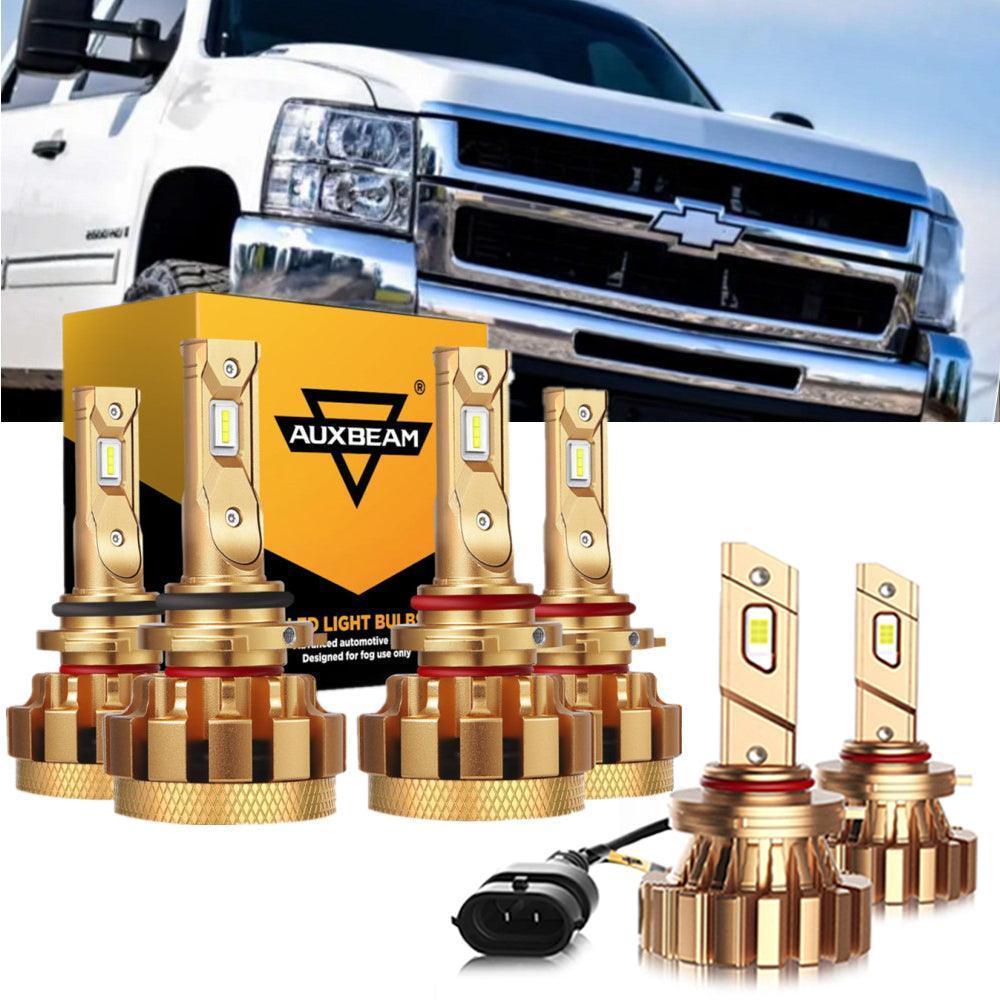 Para 2007 Chevrolet Silverado 2500 HD Classic F-16 Plus Series Canbus incorporado Grado automotriz 14000LM Bombillas LED Paquete de haz alto y bajo