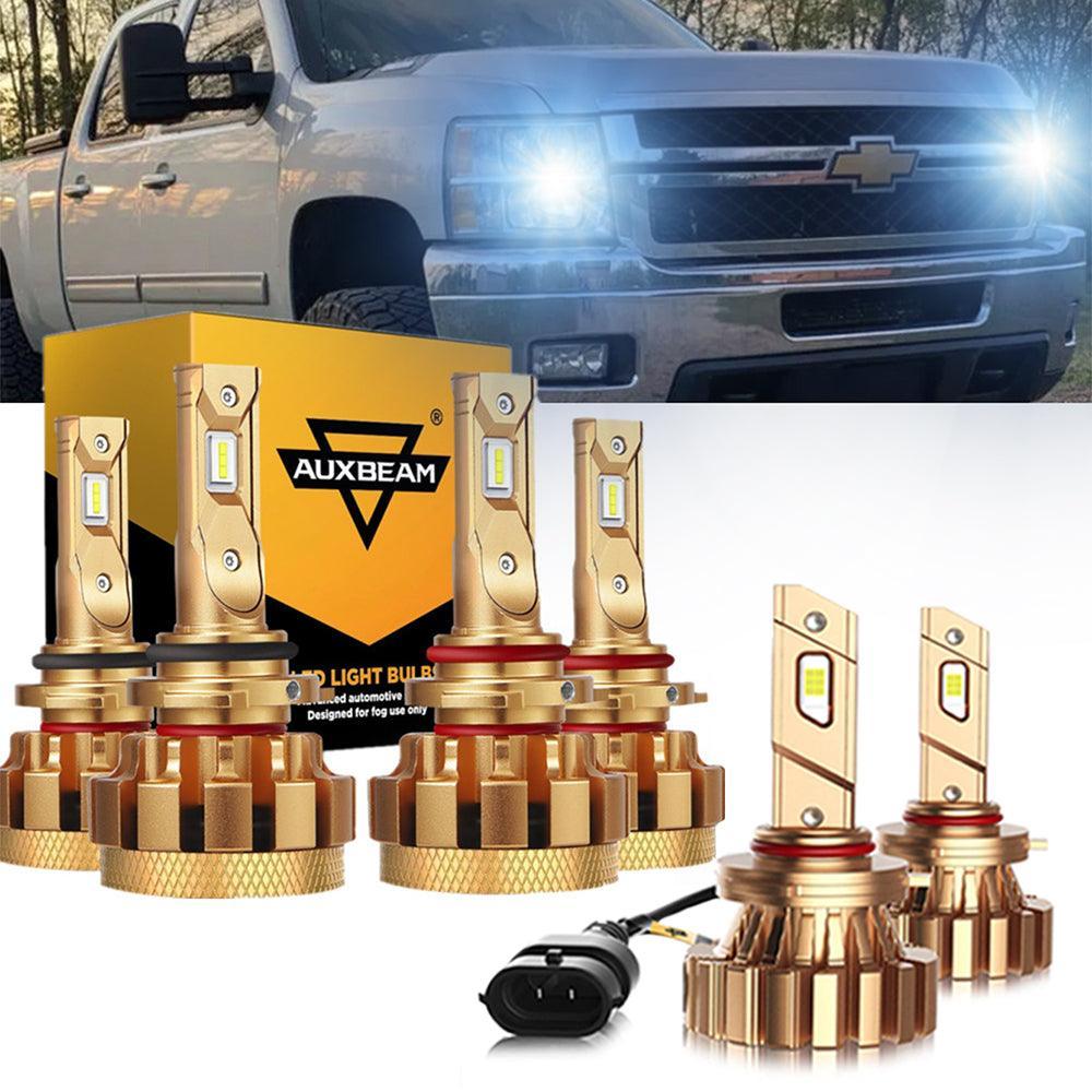 Para Chevrolet Silverado 2500 HD F-16 Plus Series 2003-2006 Canbus incorporado Grado automotriz 14000LM Bombillas LED Paquete de haz alto y bajo