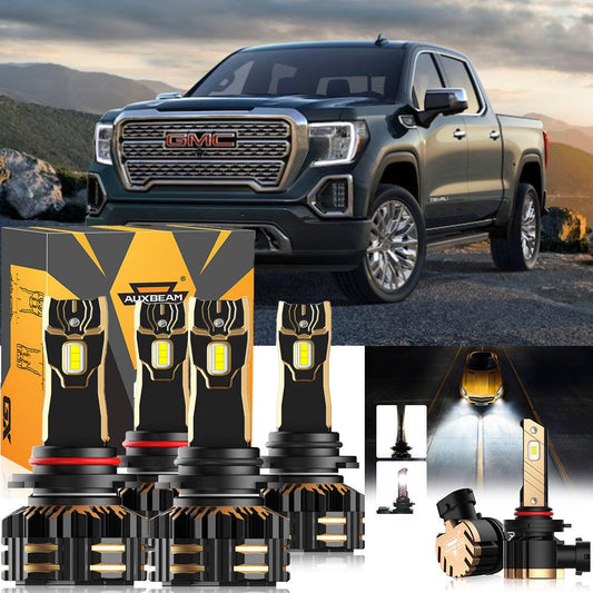 For 2005-2006 GMC Sierra 1500 HD 9005 9006 LED Headlight Bulbs Bundle