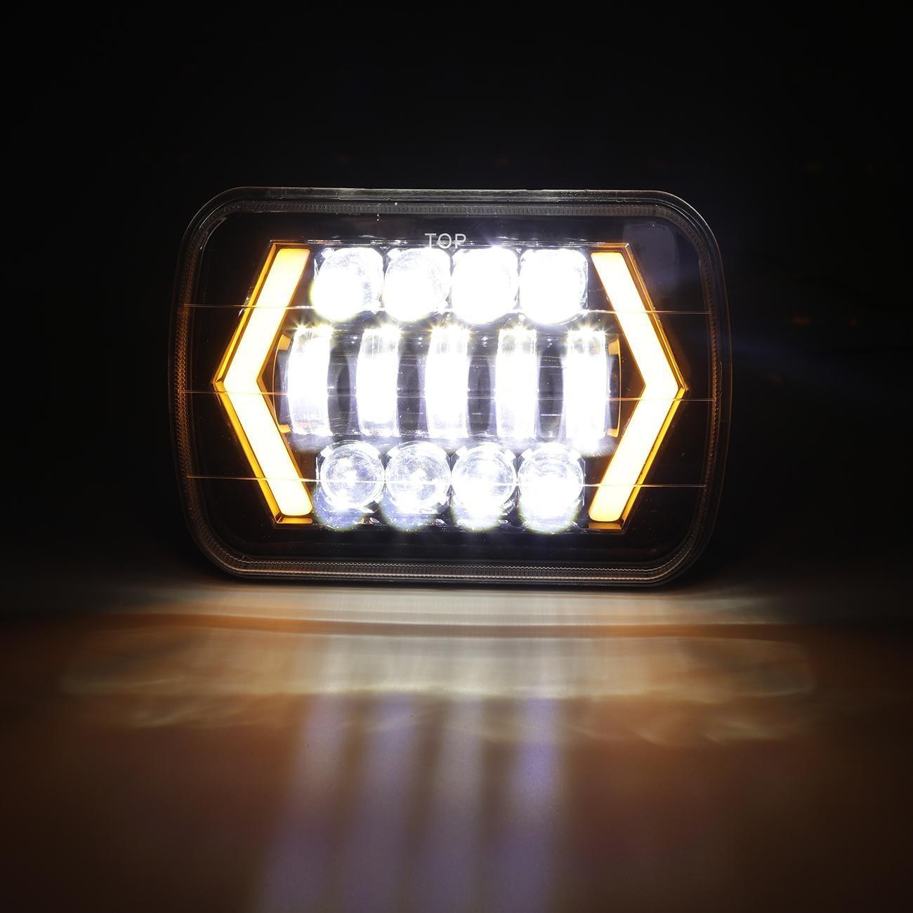 Projecteurs LED 7x6 Pouces + Faisceau H4 Intensificateur pour Chevrolet Express 1500 2500 3500