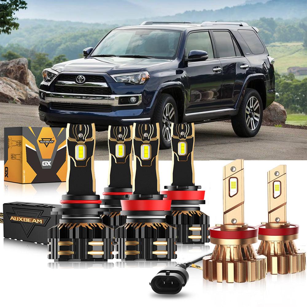 Para Toyota 4Runner 2010-2020 9005 H11 Paquete de bombillas LED para faros delanteros