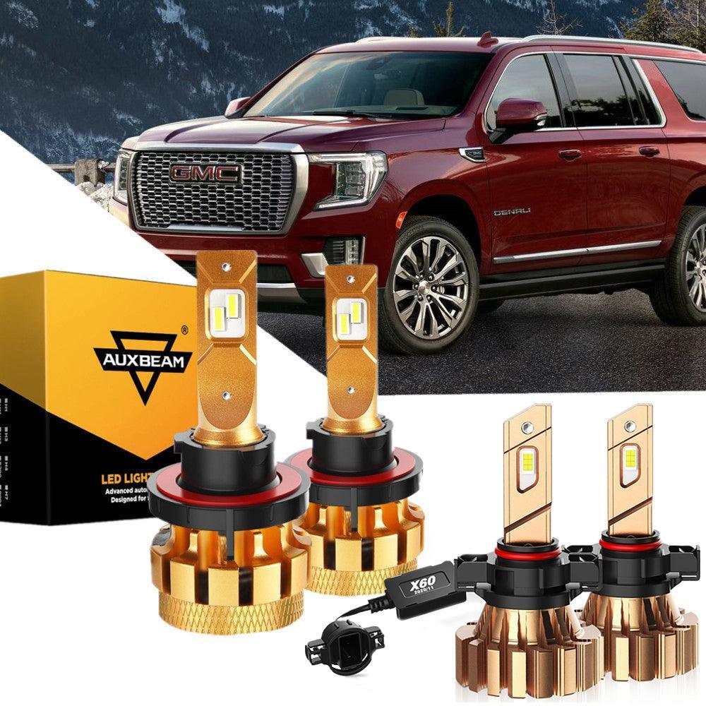 Para 2007-2014 GMC Yukon F-16 Plus Series Canbus incorporado Grado automotriz 14000LM Bombillas LED Paquete de haz alto y bajo