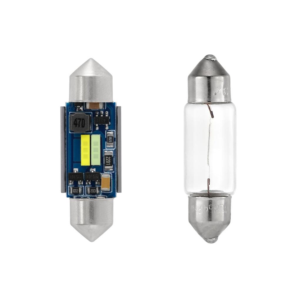 🆕(2pcs/set) Dual Color Switchback 31MM/36MM/39MM/41 42MM 1860CSP 6500K Cool White& 5000K Natural White LED Festoon Canbus For Interior Dome Map License Plate Bulbs