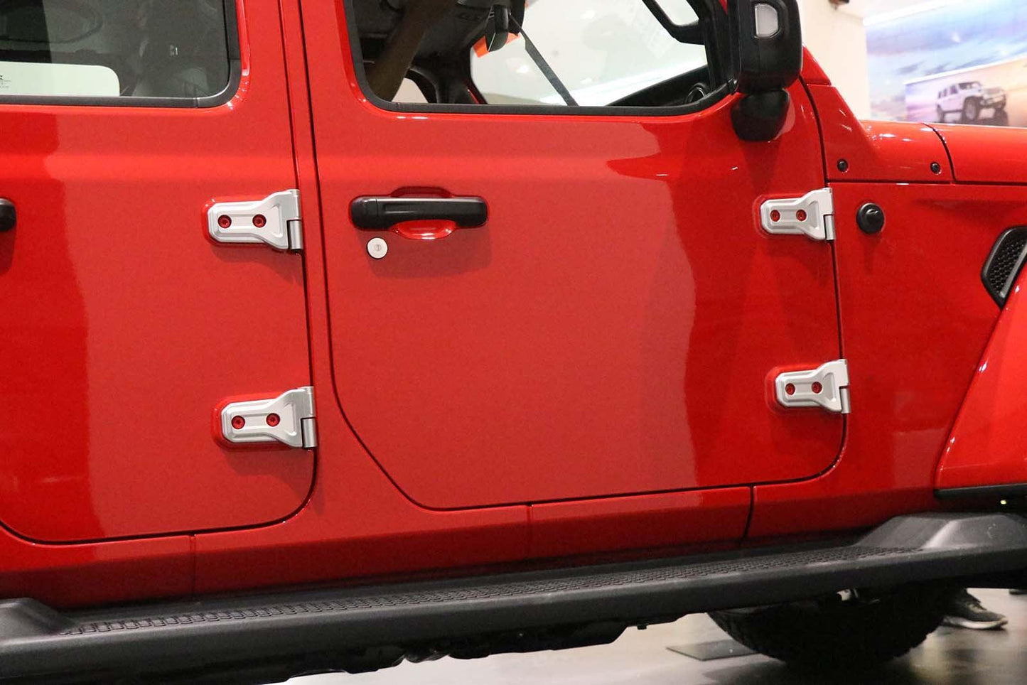 (8pcs/set) Door Hinge Shell for Jeep Wrangler JL 2018-2022 (Black/ Red/ Silver)