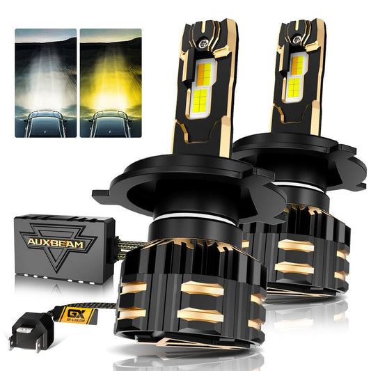 H4 LED Headlight Bulbs 110W 25000LM GX Bi-Color Series High Power &amp; Brightness Dual Color Switchback | 2 bulbs