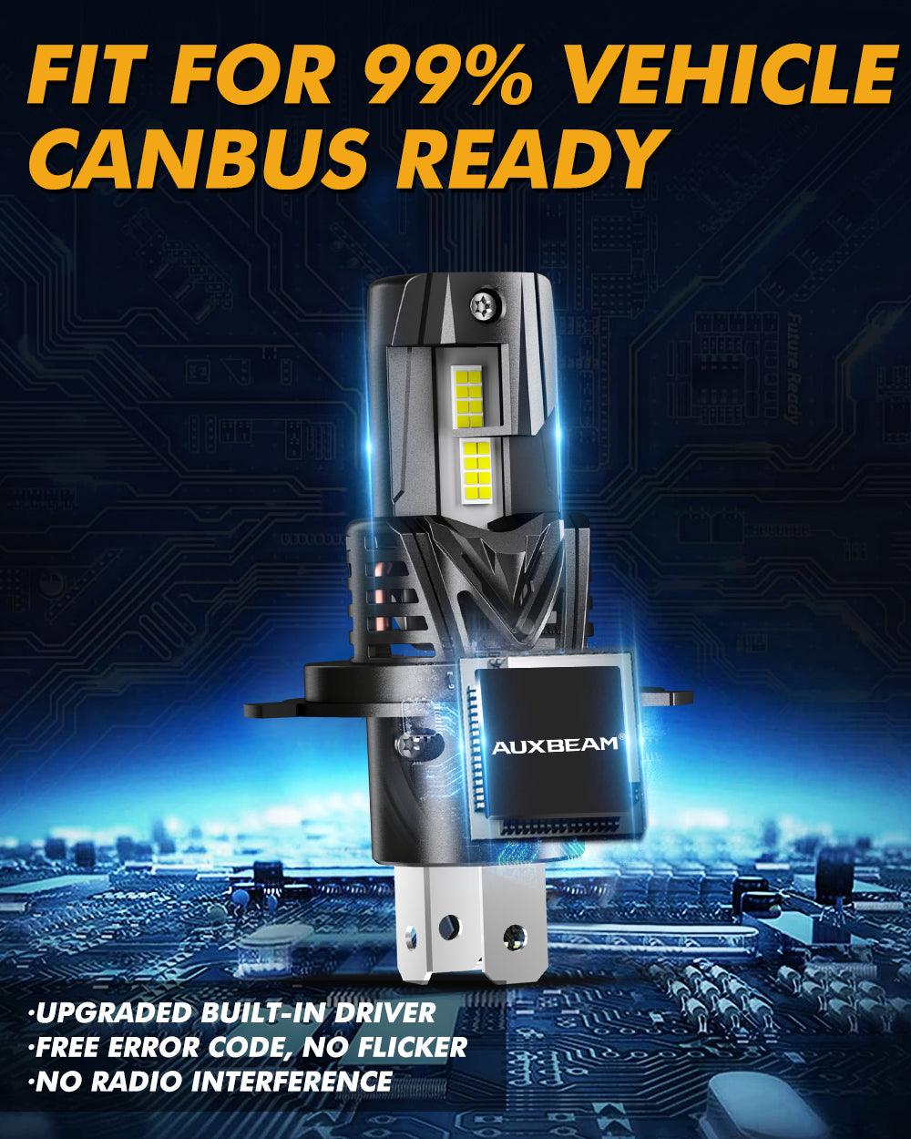 🆕H4/9003 LED Headlight Bulbs Q40 Series Ultra-High Brightness 120W 30000LM 6500K Cool White | 2 Bulbs