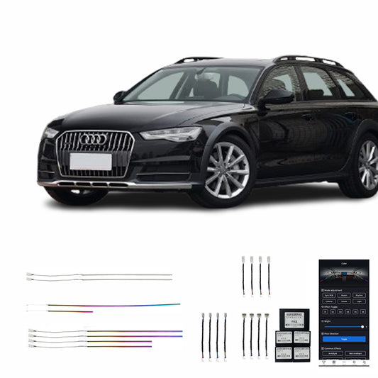 12-18A6 A7 20 Lumières Haute Qualité Fabricants Vente Modifications Intérieur Voiture Lumière Ambiante Anneau Haut-Parleur Intérieur Voiture Optionnel