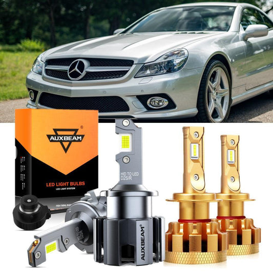 Para Mercedes-Benz SL550 2007-2008 con faros HID, paquete de bombillas LED de haz alto y bajo