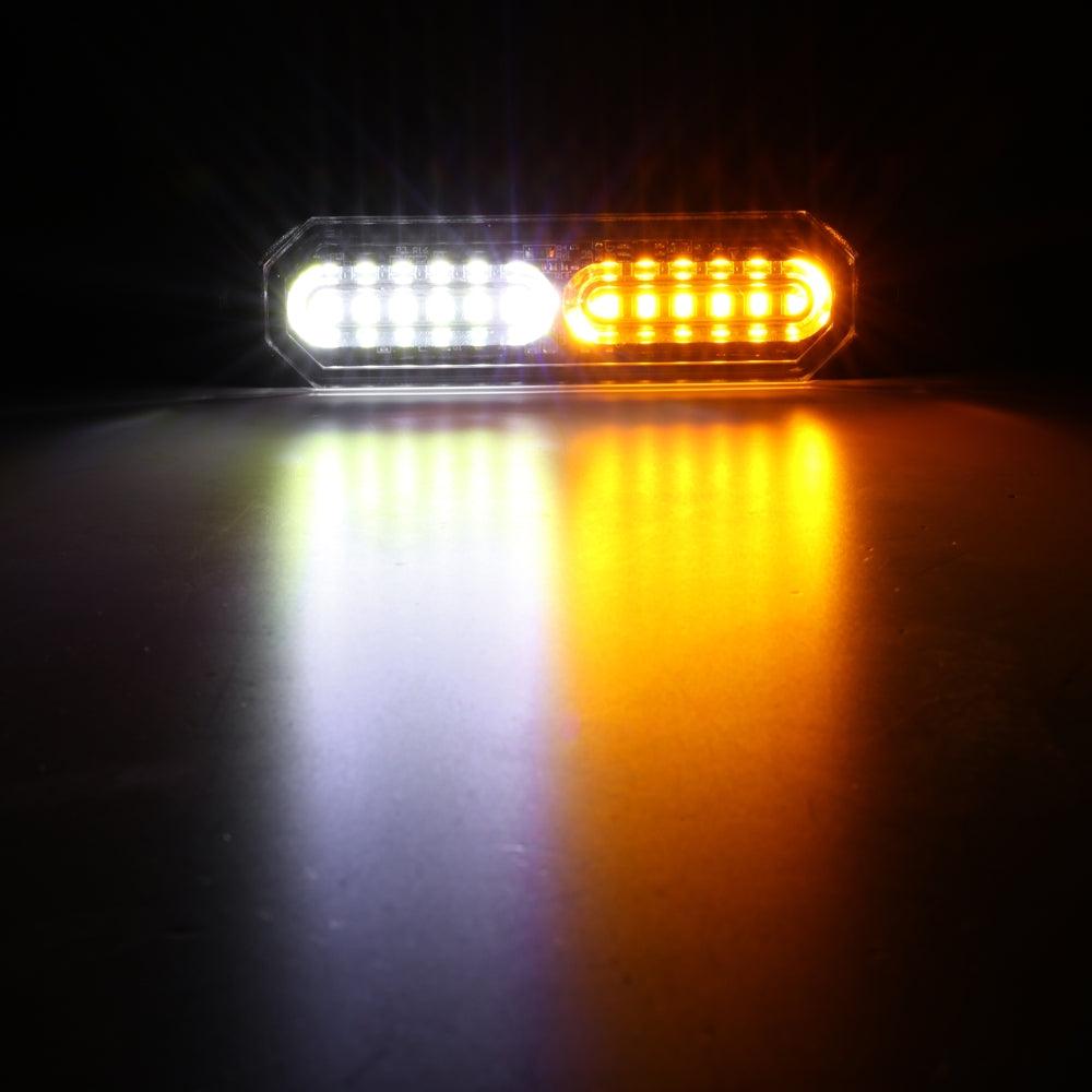 (4PSC/SET) 12LED Emergency Surface Mount Grill Strobe Light for Trucks Vehicles ATV RV Cars Van