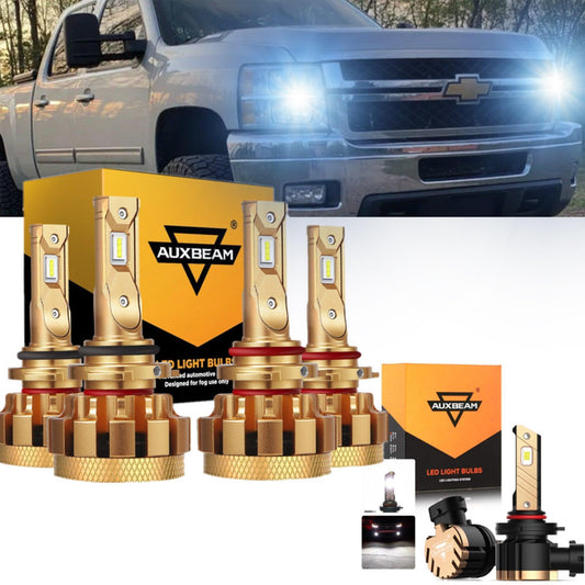 Para Chevrolet Silverado 2500 HD F-16 Plus Series 2003-2006 Canbus incorporado Grado automotriz 14000LM Bombillas LED Paquete de haz alto y bajo