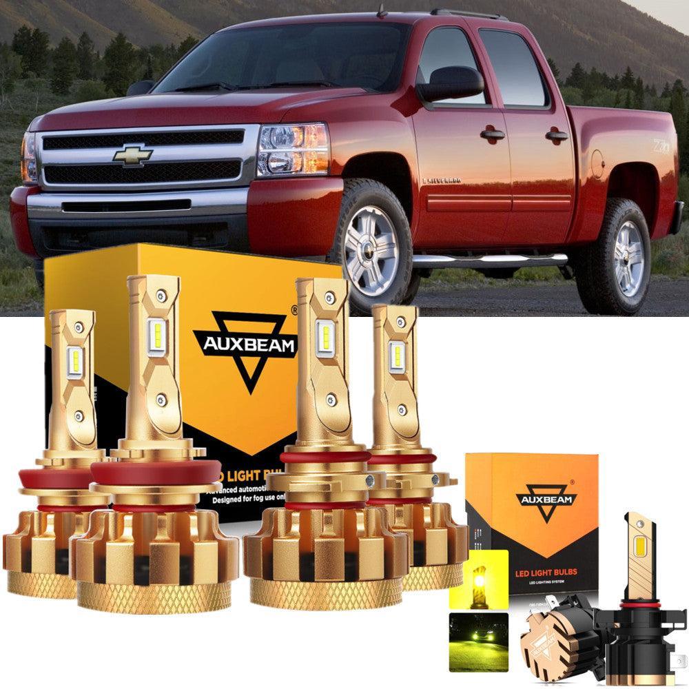 Para 2007-2015 Chevrolet Silverado 1500 F-16 Plus Series Canbus incorporado Grado automotriz 14000LM Bombillas LED Paquete de haz alto y bajo