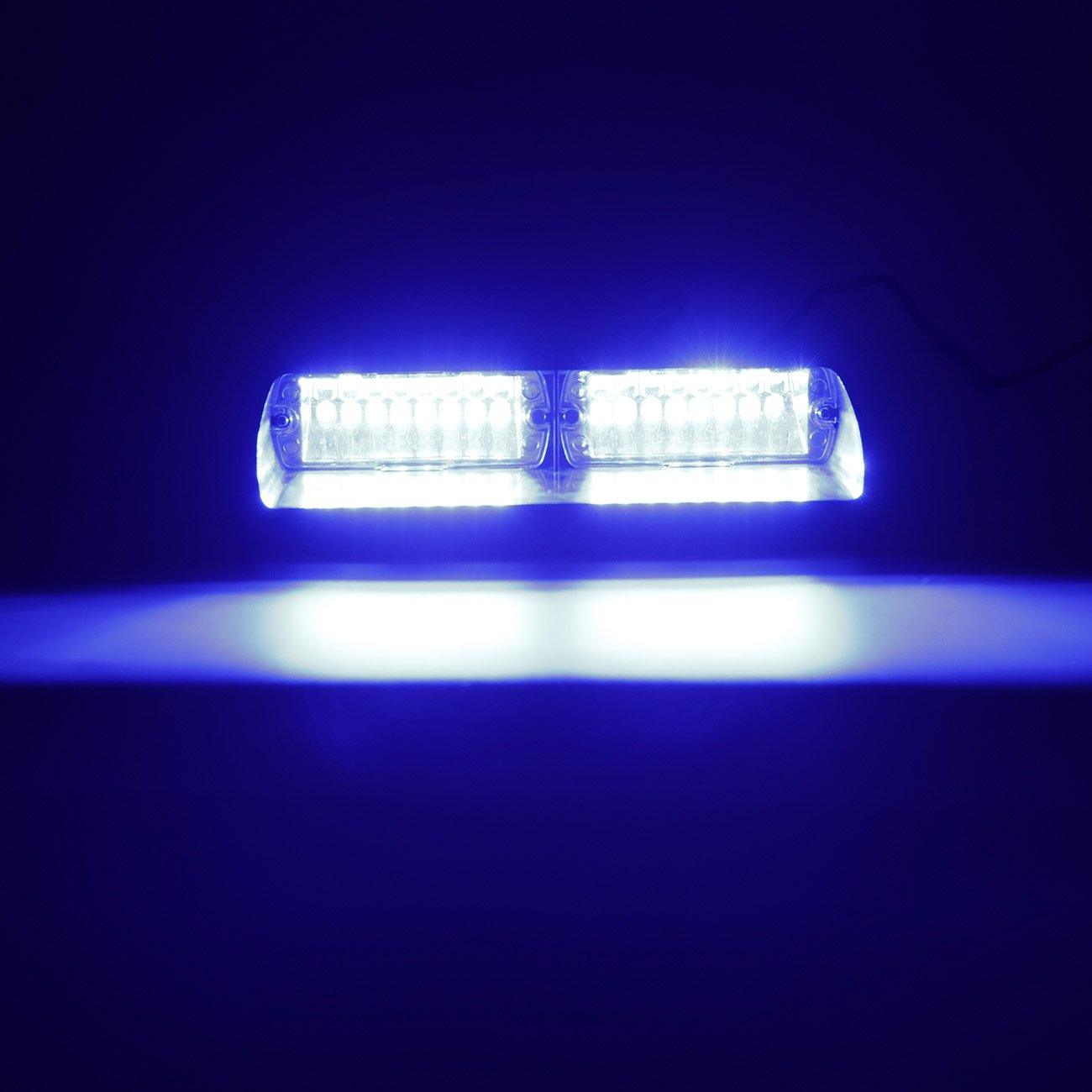 Luz de advertencia de emergencia de 16 LED Luz estroboscópica con ventosas