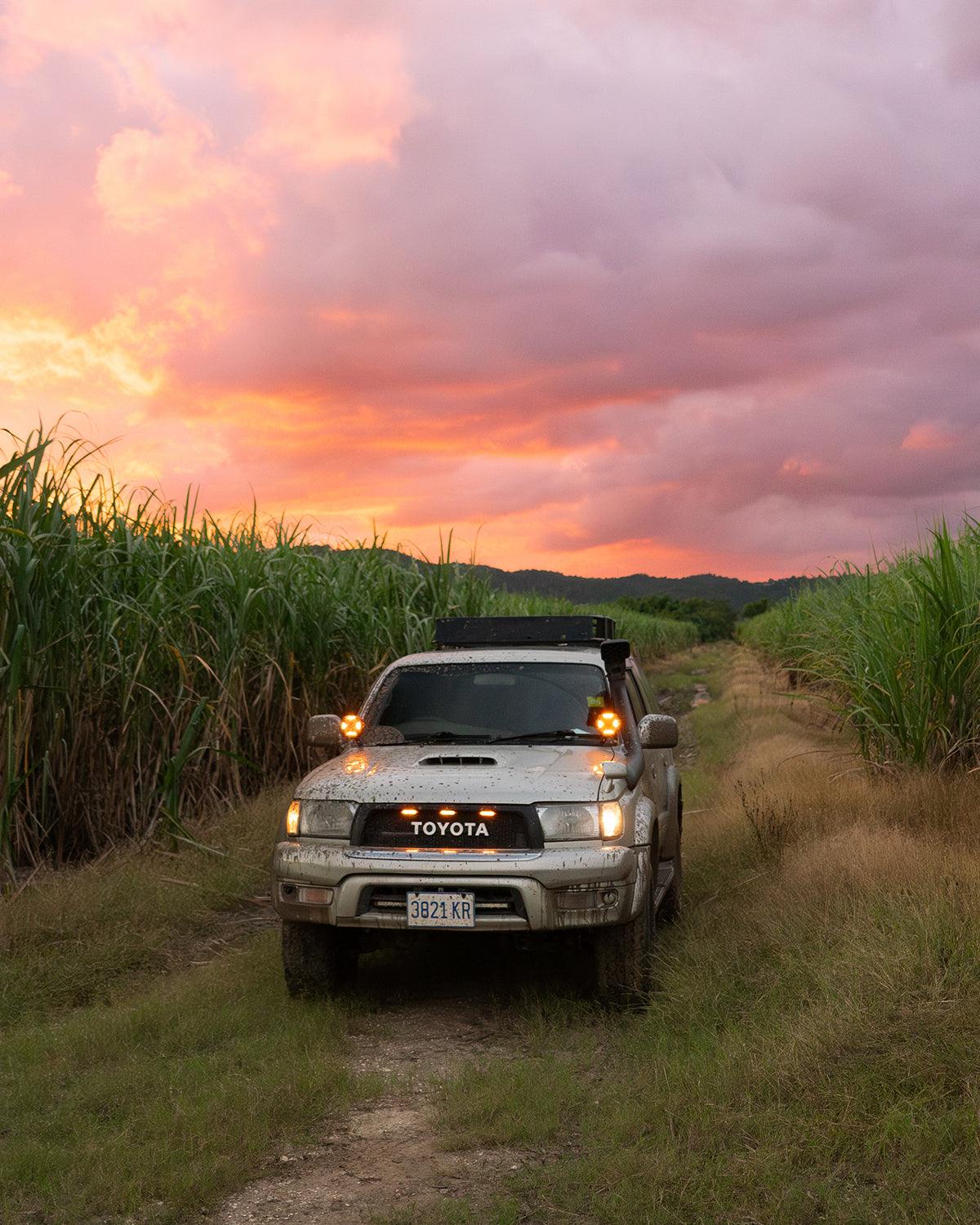 CUBE-Z Series 4 Inch LED Pod Lights Off Road Lights with White DRL &amp; Amber Turn Signal Lights