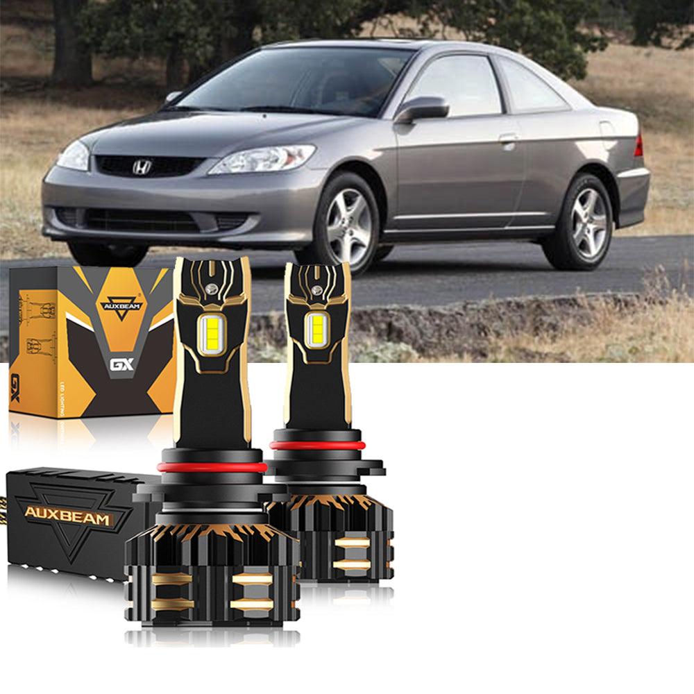 For 2004-2005 Honda Civic 9005 9006 LED Headlight Bulbs Bundle
