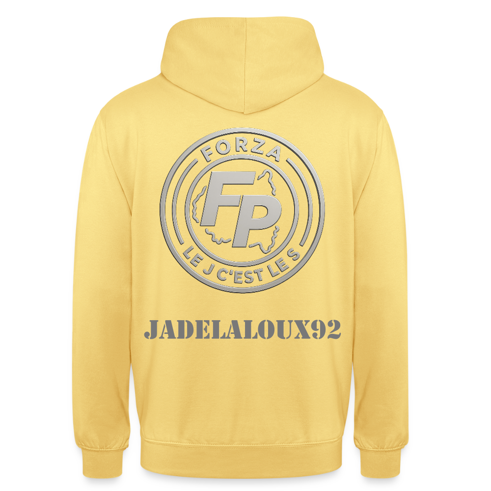 Sweat-shirt à capuche unisexe - jaune citron
