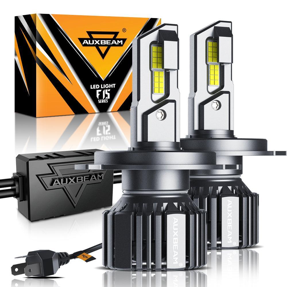 Bombillas LED para faros delanteros H4/HB2/9003 90W 20000LM Serie F15 20% tamaño más pequeño 6500K blanco frío | 2 bombillas 