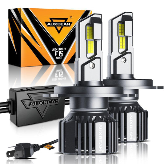 Bombillas LED para faros delanteros H4/HB2/9003 90W 20000LM Serie F15 20% tamaño más pequeño 6500K blanco frío | 2 bombillas 