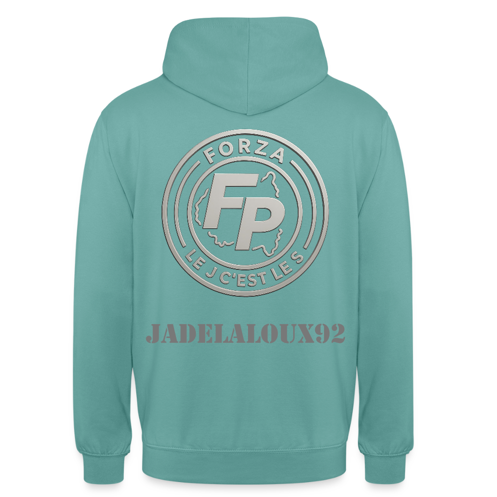 Sweat-shirt à capuche unisexe - turquoise pastel