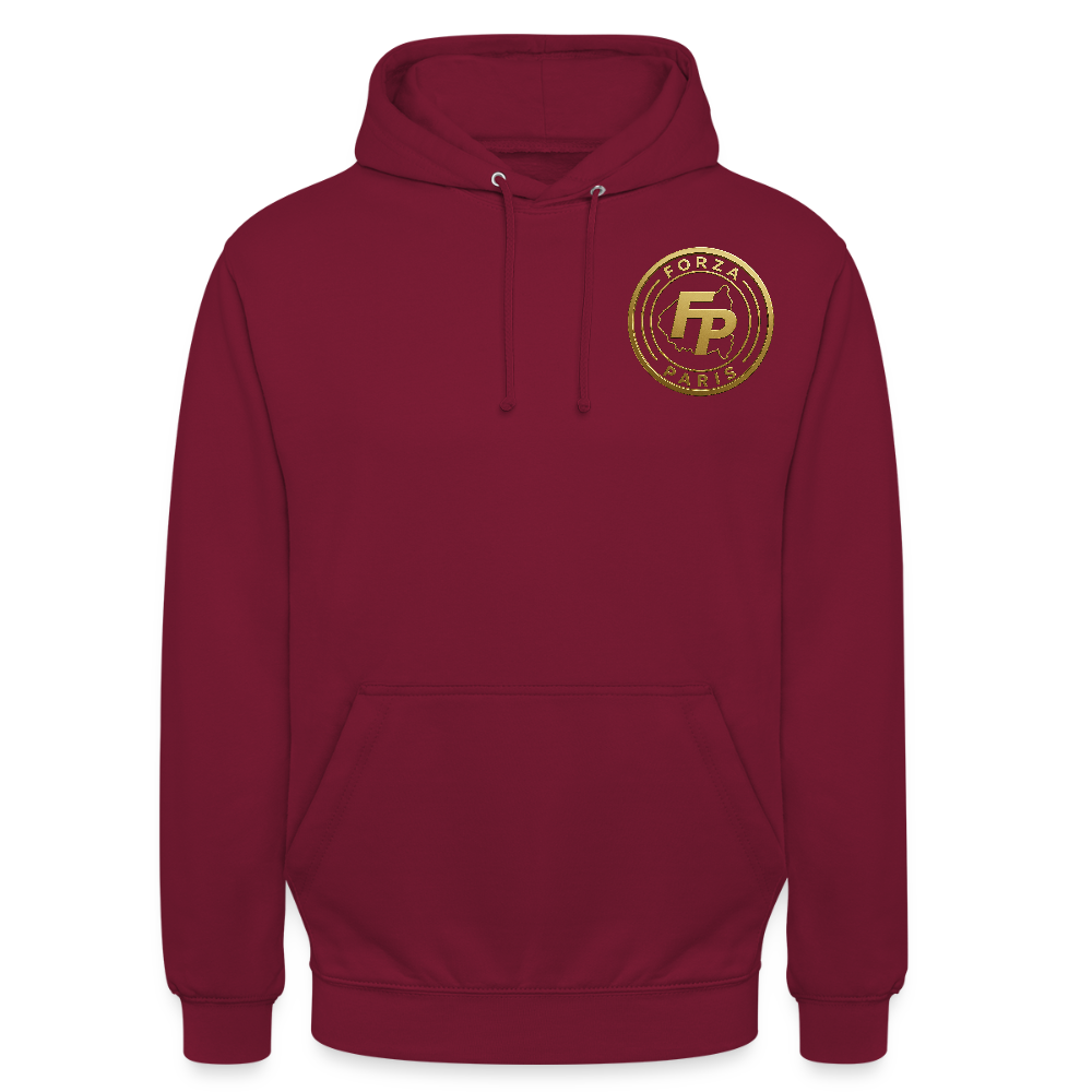 Sweat-shirt à capuche unisexe - bordeaux