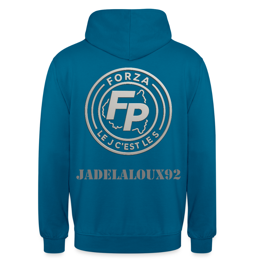 Sweat-shirt à capuche unisexe - bleu profond 