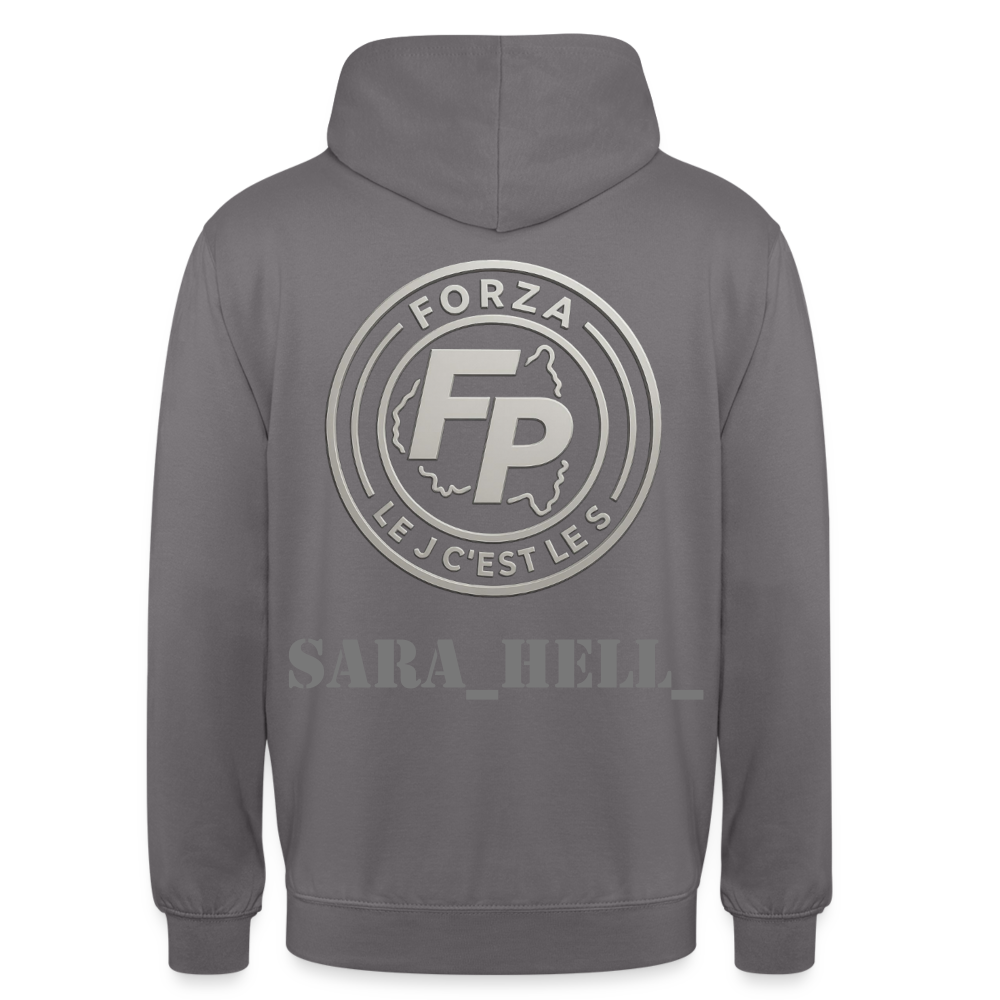 Sweat-shirt à capuche unisexe - gris éléphant
