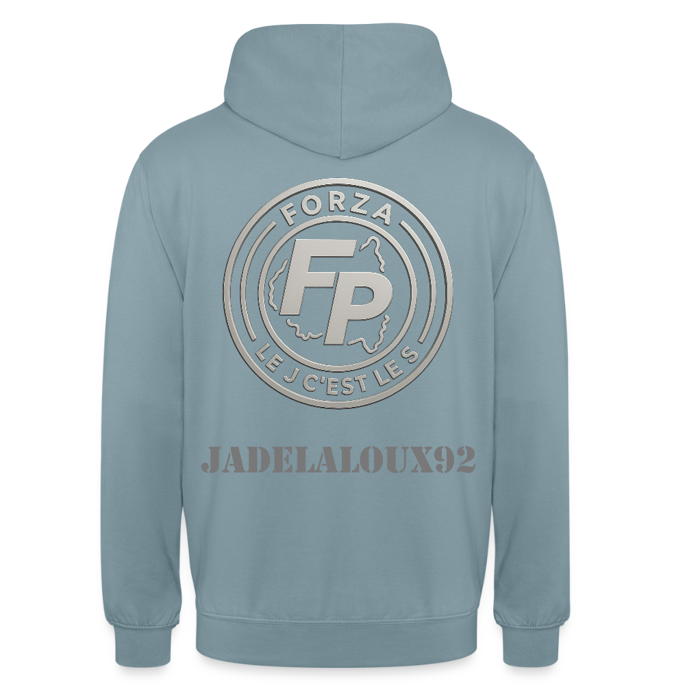 Sweat-shirt à capuche unisexe - bleu fumée