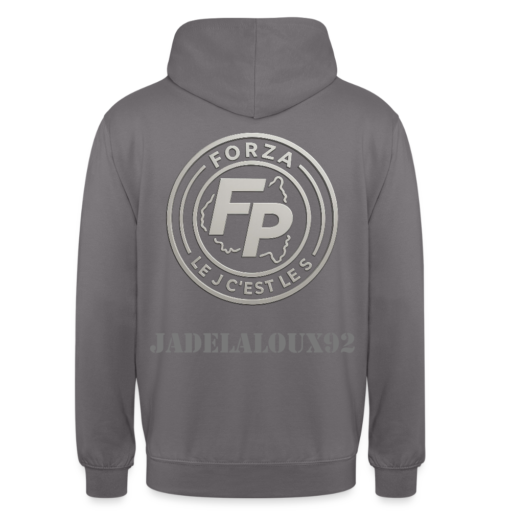 Sweat-shirt à capuche unisexe - gris éléphant
