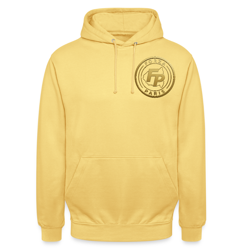 Sweat-shirt à capuche unisexe - jaune citron