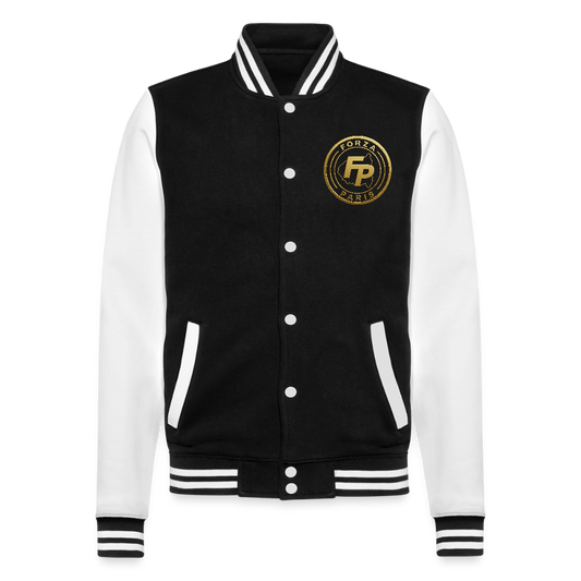 Veste Teddy - noir/blanc